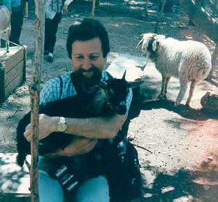 Me with a goat in the Jerusalem Biblical Zoo